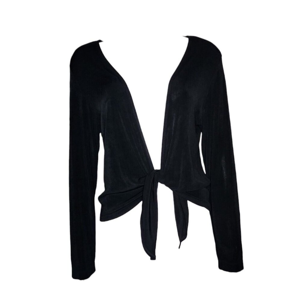 Chico's Black Tie-Front Blouse